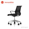 Herman Miller ハーマンミラー Setu Chair セトゥー チェア マルチパーパスチェア 5本脚タイプ グラファイトカラー リボンアーム リリス2 サスペンション （ブレーキングキャスター） デザイン：Studio 7.5