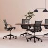 Herman Miller ハーマンミラー Setu Chair セトゥー チェア マルチパーパスチェア 5本脚タイプ グラファイトカラー リボンアーム リリス2 サスペンション （ブレーキングキャスター） デザイン：Studio 7.5