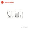 Herman Miller ハーマンミラー Eames Aluminum Group Lounge Chair イームズ アルミナムグループ ラウンジチェア ヘッドレスト付き 4本脚 チルト機能付き アルミバフ 黒皮革 ブラックレザー デザイン：チャールズ＆レイ・イームズ