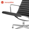 Herman Miller ハーマンミラー Eames Aluminum Group Lounge Chair イームズ アルミナムグループ ラウンジチェア ヘッドレスト付き 4本脚 チルト機能付き アルミバフ 黒皮革 ブラックレザー デザイン：チャールズ＆レイ・イームズ