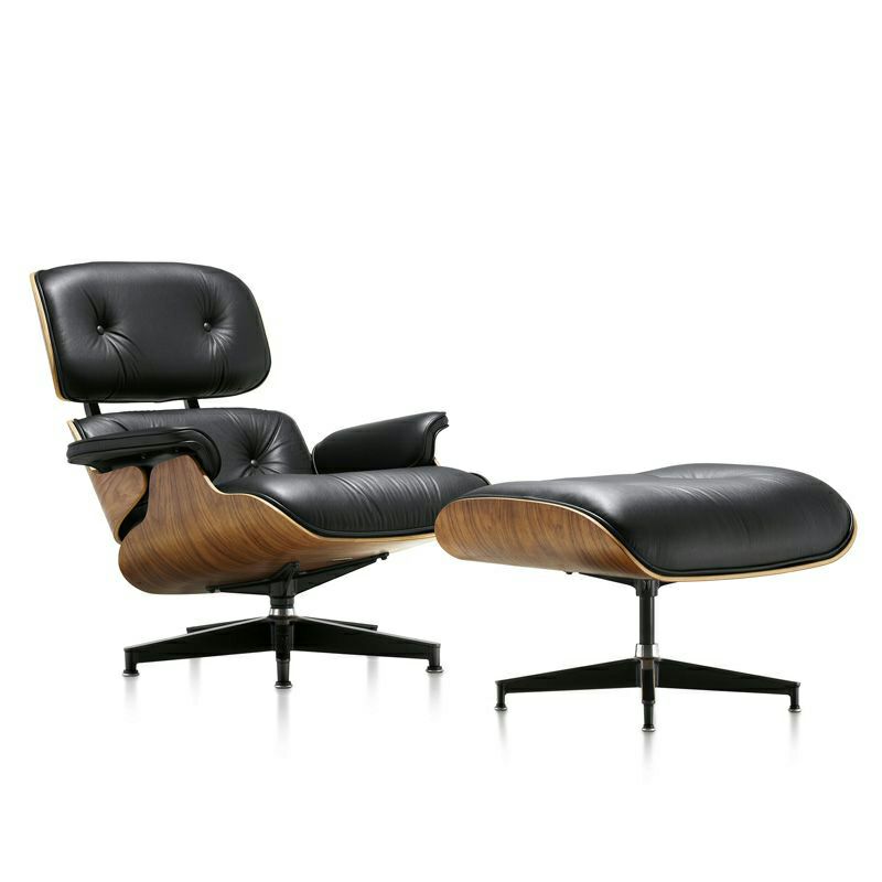 Herman Miller ハーマンミラー Eames Lounge Chair & Ottoman イームズ ラウンジチェア ＆ オットマン  カラー：ウォールナット × ブラックレザー デザイン：チャールズ＆レイ・イームズ | アトラクト・オンラインショップ