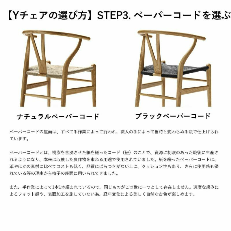 CH24 Yチェア （ワイチェア） ウォールナット （クリアラッカー塗装） ナチュラルペーパーコードCarl Hansen & Son カール・ハンセン＆サン デザイン：ハンス・J・ウェグナー