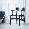 Carl Hansen & Son カール・ハンセン＆サン CH26 アームチェア オーク （ブラック塗装） ブラックペーパーコード