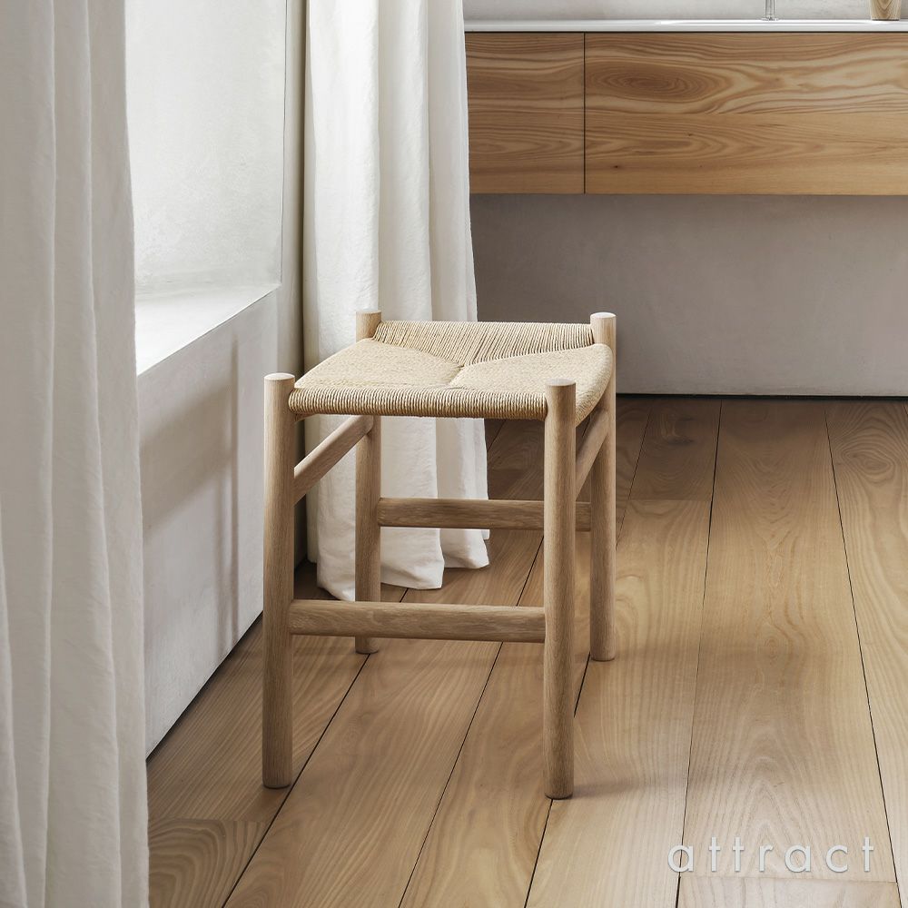 Carl Hansen & Son カール・ハンセン＆サン CH53 スツール オーク （ホワイトオイルフィニッシュ） ナチュラルペーパーコード