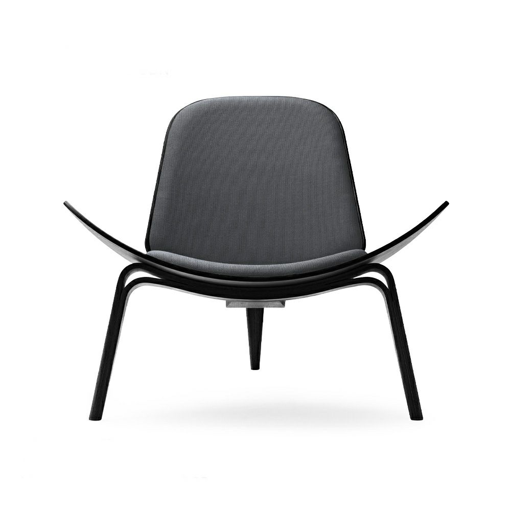 Carl Hansen & Son カール・ハンセン＆サン CH07 シェルチェア イージーチェア　オーク （ブラック塗装） 張座：ファブリック グループ３ Fiold デザイン：ハンス・J・ウェグナー