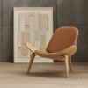 Carl Hansen & Son カール・ハンセン＆サン CH07 シェルチェア イージーチェア　オーク （ブラック塗装） 張座：ファブリック グループ３ Fiold デザイン：ハンス・J・ウェグナー