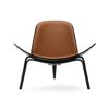 Carl Hansen & Son カール・ハンセン＆サン CH07 シェルチェア イージーチェア　オーク （ブラック塗装） 張座：レザー Thor デザイン：ハンス・J・ウェグナー