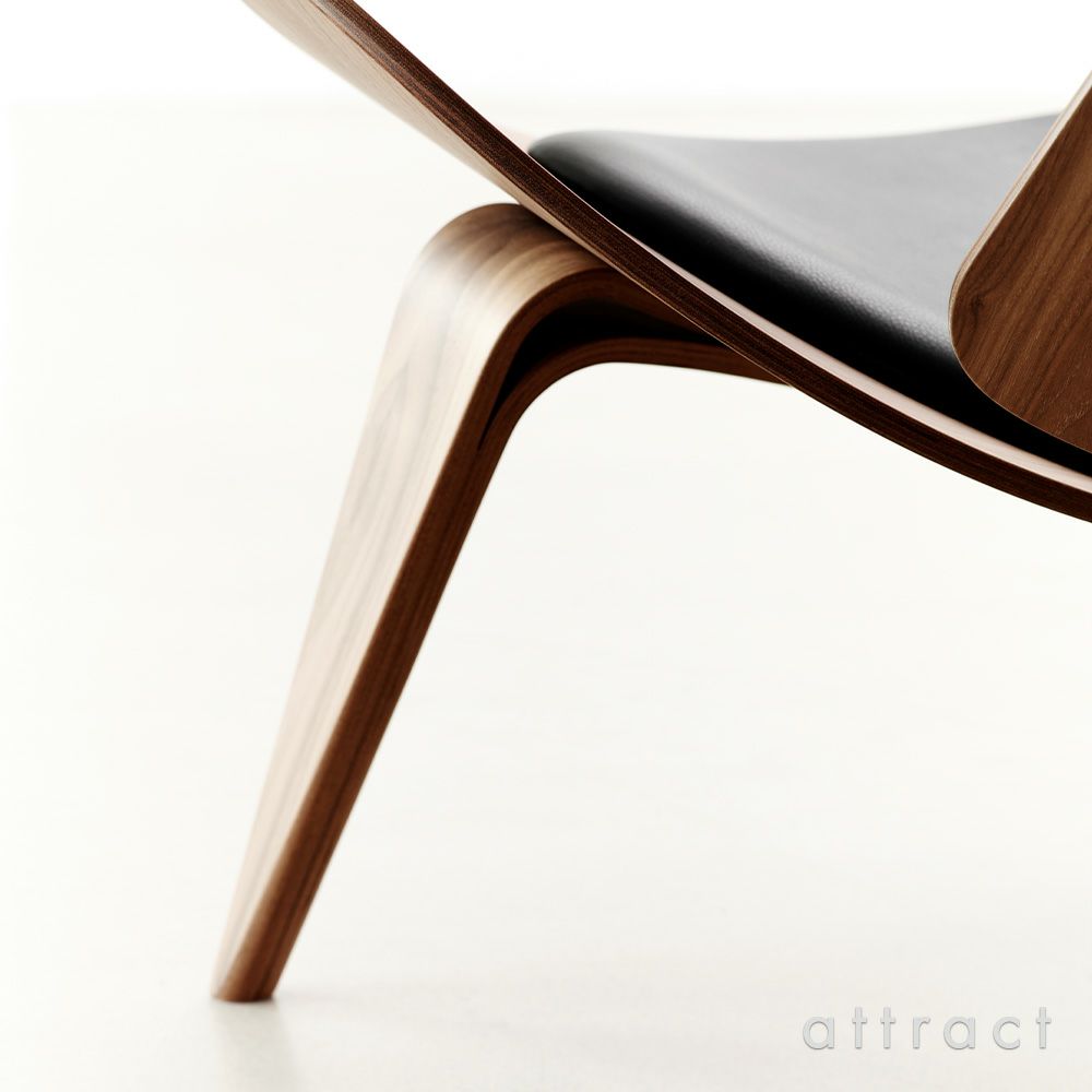Carl Hansen & Son カール・ハンセン＆サン CH07 シェルチェア イージーチェア　オーク （ブラック塗装） 張座：レザー Thor デザイン：ハンス・J・ウェグナー