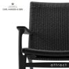 Carl Hansen & Son カール・ハンセン＆サン CH25 ラウンジチェア オーク （ブラック塗装） ブラックペーパーコード　デザイン：ハンス・J・ウェグナー