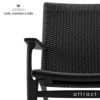 Carl Hansen & Son カール・ハンセン＆サン CH25 ラウンジチェア オーク （ブラック塗装） ブラックペーパーコード　デザイン：ハンス・J・ウェグナー