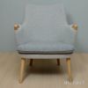 Carl Hansen & Son カール・ハンセン＆サン CH71 ミニベア ラウンジチェア オーク（ホワイトオイルフィニッシュ）　ファブリック：DivinaMelange 120 クッション：Hallingdal 130 デザイン：ハンス・J・ウェグナー