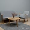 Carl Hansen & Son カール・ハンセン＆サン CH71 ミニベア ラウンジチェア オーク（ホワイトオイルフィニッシュ）　ファブリック：DivinaMelange 120 クッション：Hallingdal 130 デザイン：ハンス・J・ウェグナー