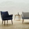 Carl Hansen & Son カール・ハンセン＆サン CH71 ミニベア ラウンジチェア オーク（ホワイトオイルフィニッシュ）　ファブリック：DivinaMelange 120 クッション：Hallingdal 130 デザイン：ハンス・J・ウェグナー