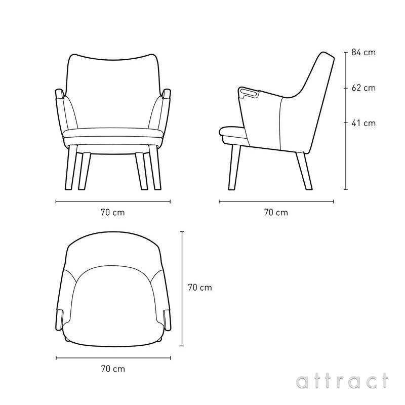 Carl Hansen & Son カール・ハンセン＆サン CH71 ミニベア ラウンジチェア ウォルナット（オイルフィニッシュ）　ファブリック：DivinaMelange 120 クッション：DivinaMelange 180 デザイン：ハンス・J・ウェグナー