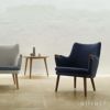 Carl Hansen & Son カール・ハンセン＆サン CH71 ミニベア ラウンジチェア ウォルナット（オイルフィニッシュ）　ファブリック：Mood 2103 クッション：Mood 2103 デザイン：ハンス・J・ウェグナー