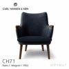 Carl Hansen & Son カール・ハンセン＆サン CH71 ミニベア ラウンジチェア ウォルナット（オイルフィニッシュ） ファブリック：Mood 2103 クッション：Mood 2103