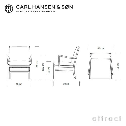 Carl Hansen & Son カール・ハンセン＆サン OW149 コロニアルチェア オーク （ブラック塗装） 張座：レザー Thor 301（ブラック） デザイン：オーレ・ヴァンシャー