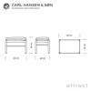 Carl Hansen & Son カール・ハンセン＆サン OW149F コロニアルスツール　オットマン フットスツール オーク（ブラック塗装） 張座：レザー Thor301 デザイン：オーレ・ヴァンシャー