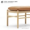 Carl Hansen & Son カール・ハンセン＆サン OW149F コロニアルスツール　オットマン フットスツール オーク（ブラック塗装） 張座：レザー Thor301 デザイン：オーレ・ヴァンシャー