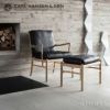 Carl Hansen & Son カール・ハンセン＆サン OW149F コロニアルスツール　オットマン フットスツール オーク（ブラック塗装） 張座：レザー Thor301 デザイン：オーレ・ヴァンシャー