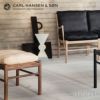 Carl Hansen & Son カール・ハンセン＆サン OW149F コロニアルスツール　オットマン フットスツール オーク（ブラック塗装） 張座：レザー Thor301 デザイン：オーレ・ヴァンシャー