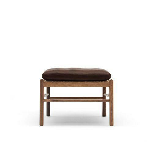 Carl Hansen & Son カール・ハンセン＆サン OW149F コロニアルスツール　オットマン フットスツール ウォルナット（オイルフィニッシュ） 張座：レザー Thor デザイン：オーレ・ヴァンシャー