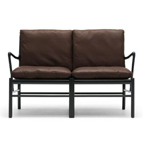 Carl Hansen & Son カール・ハンセン＆サン OW149-2 コロニアルソファ　2シーター オーク （ブラック塗装） 張座：レザー Thor デザイン：オーレ・ヴァンシャー