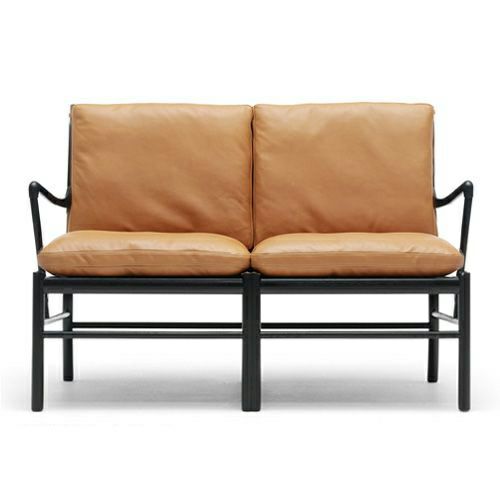 Carl Hansen & Son カール・ハンセン＆サン OW149-2 コロニアルソファ　2シーター オーク （ブラック塗装） 張座：レザー Thor デザイン：オーレ・ヴァンシャー
