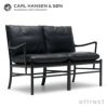 Carl Hansen & Son カール・ハンセン＆サン OW149-2 コロニアルソファ　2シーター オーク （ブラック塗装） 張座：レザー Thor デザイン：オーレ・ヴァンシャー