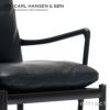 Carl Hansen & Son カール・ハンセン＆サン OW149-2 コロニアルソファ　2シーター オーク （ブラック塗装） 張座：レザー Thor デザイン：オーレ・ヴァンシャー