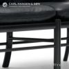 Carl Hansen & Son カール・ハンセン＆サン OW149-2 コロニアルソファ　2シーター オーク （ブラック塗装） 張座：レザー Thor デザイン：オーレ・ヴァンシャー
