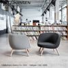 FRITZ HANSEN フリッツ・ハンセン VIA57 BI01 ラウンジチェア Christianshavn クリスチャンハウン カラー：26色 ウッドベース：オーク無垢材 デザイン：KiBiSi（キビシ） 