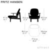 FRITZ HANSEN フリッツ・ハンセン FRED フレッド JH97 ラウンジチェア Christianshavn クリスチャンハウン カラー：26色 ウッドベース 無垢材 デザイン：ハイメ・アジョン