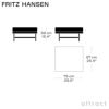 FRITZ HANSEN フリッツ・ハンセン LISSONI SOFA リッソーニ ソファ PL110S プフ フットスツール W75cm Clay クレイ カラー：ライトグレー（0012） マットポリッシュ仕上げスチールベース デザイン：ピエロ・リッソーニ 