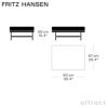 FRITZ HANSEN フリッツ・ハンセン LISSONI SOFA リッソーニ ソファ PL110 プフ フットスツール W90cm Clay クレイ カラー：ライトグレー（0012） マットポリッシュ仕上げスチールベース デザイン：ピエロ・リッソーニ 