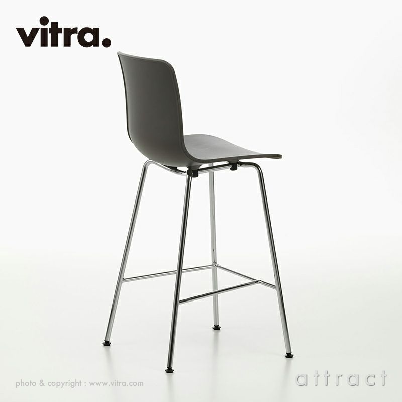 Vitra ヴィトラ HAL ハル RE Stool スツール ミディアム SH64.5cm スチールベース 4本脚 クローム仕上げ カラー：8色 デザイン：ジャスパー・モリソン