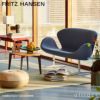 FRITZ HANSEN フリッツ・ハンセン SWAN SOFA スワンソファ 3321 2人掛けソファ W144cm グレースレザー カラー：3色 シェーカーベース デザイン：アルネ・ヤコブセン 