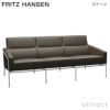  FRITZ HANSEN フリッツ・ハンセン SERIES 3300 3303 3人掛けソファ W182cm エッセンシャルレザー カラー：5色 クローム仕上げスチールベース デザイン：アルネ・ヤコブセ