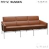  FRITZ HANSEN フリッツ・ハンセン SERIES 3300 3303 3人掛けソファ W182cm エッセンシャルレザー カラー：5色 クローム仕上げスチールベース デザイン：アルネ・ヤコブセ