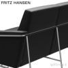  FRITZ HANSEN フリッツ・ハンセン SERIES 3300 3303 3人掛けソファ W182cm エッセンシャルレザー カラー：5色 クローム仕上げスチールベース デザイン：アルネ・ヤコブセ