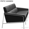  FRITZ HANSEN フリッツ・ハンセン SERIES 3300 3303 3人掛けソファ W182cm エッセンシャルレザー カラー：5色 クローム仕上げスチールベース デザイン：アルネ・ヤコブセ