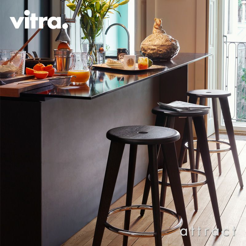Vitra ヴィトラ Tabouret Haut タブレ オ ハイスツール カウンターチェア 椅子 カラー：2色 ラッカー仕上げ デザイン：ジャン・プルーヴェ