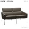 FRITZ HANSEN フリッツ・ハンセン SERIES 3300 3302 2人掛けソファ W126cm エッセンシャルレザー カラー：5色 クローム仕上げスチールベース デザイン：アルネ・ヤコブセン 