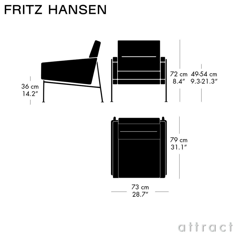 FRITZ HANSEN フリッツ・ハンセン SERIES 3300 ラウンジチェア エッセンシャルレザー カラー：5色 クローム仕上げスチールベース デザイン：アルネ・ヤコブセン 