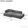 FRITZ HANSEN フリッツ・ハンセン ALPHABET SOFA アルファベットソファ PL240-4 2シーター ソファ W240cm コーナー位置：左コーナー Christianshavn クリスチャンハウン カラー：26色 （単色張り） デザイン：ピエロ・リッソーニ ※クッション別売り