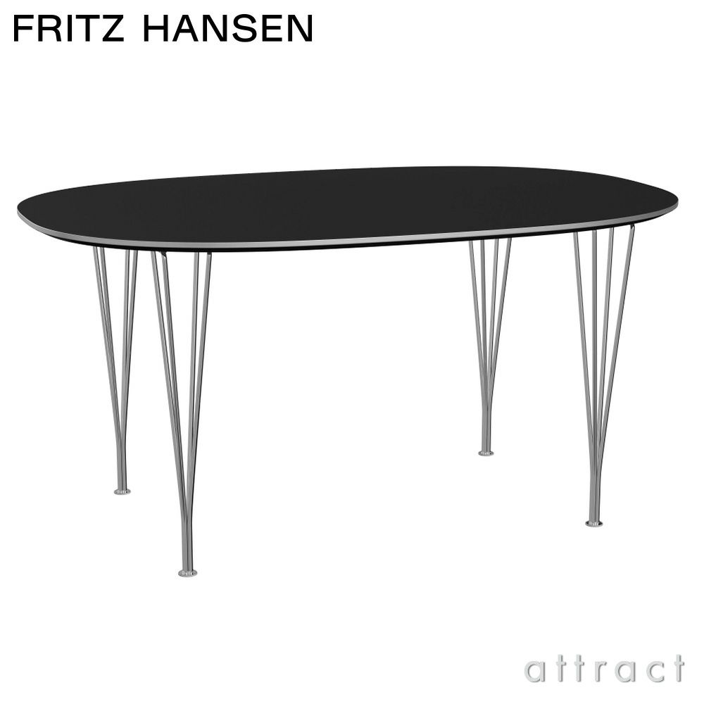 FRITZ HANSEN フリッツ・ハンセン SUPERELLIPSE スーパー楕円テーブル B612 ダイニングテーブル 100×150cm ラミネート天板 カラー：6色 スパンレッグカラー：7色 デザイン：ピート・ハイン、ブルーノ・マットソン 