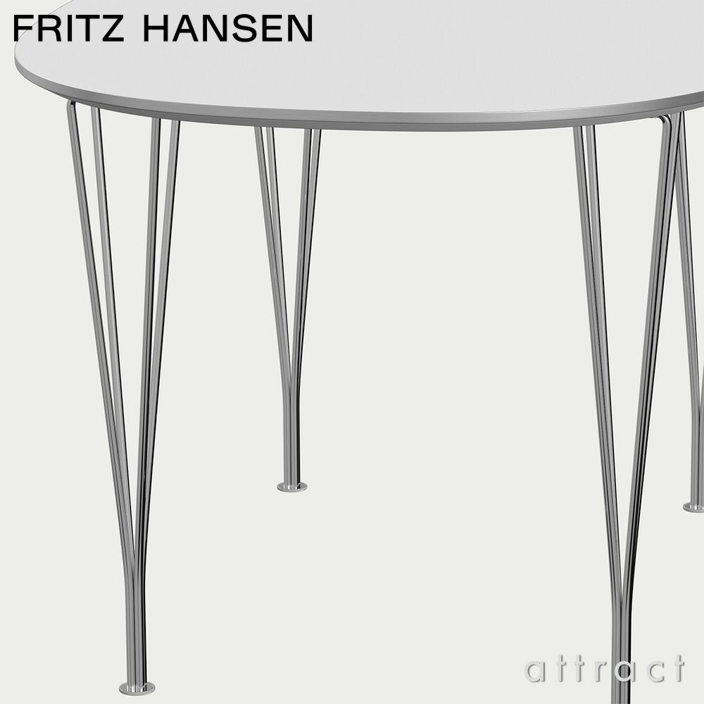 FRITZ HANSEN フリッツ・ハンセン SUPERELLIPSE スーパー楕円テーブル B611 ダイニングテーブル 90×135cm ラミネート天板 カラー：6色 スパンレッグカラー：7色 デザイン：ピート・ハイン、ブルーノ・マットソン