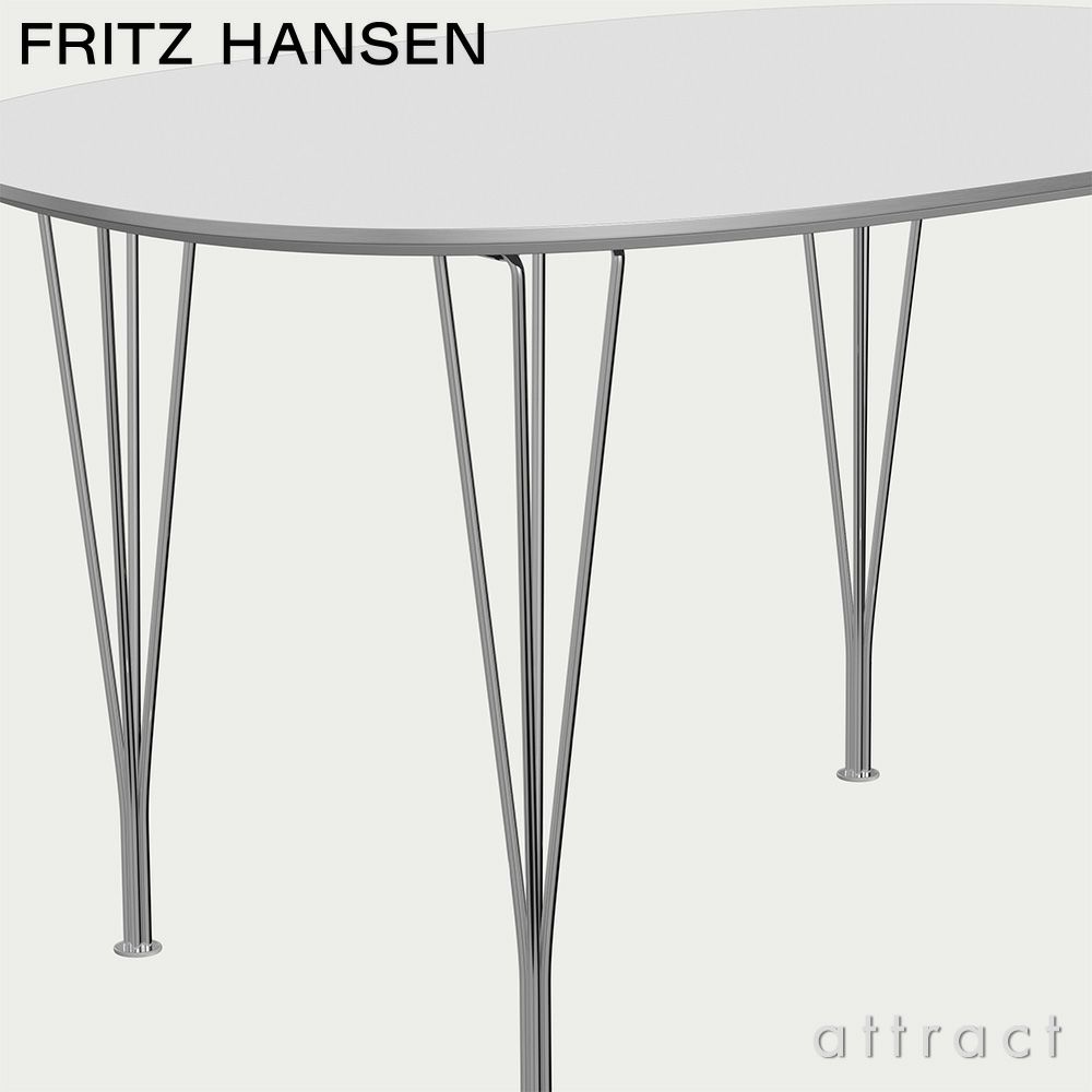 FRITZ HANSEN フリッツ・ハンセン SUPERELLIPSE スーパー楕円テーブル B611 ダイニングテーブル 90×135cm ラミネート天板 カラー：6色 スパンレッグカラー：7色 デザイン：ピート・ハイン、ブルーノ・マットソン