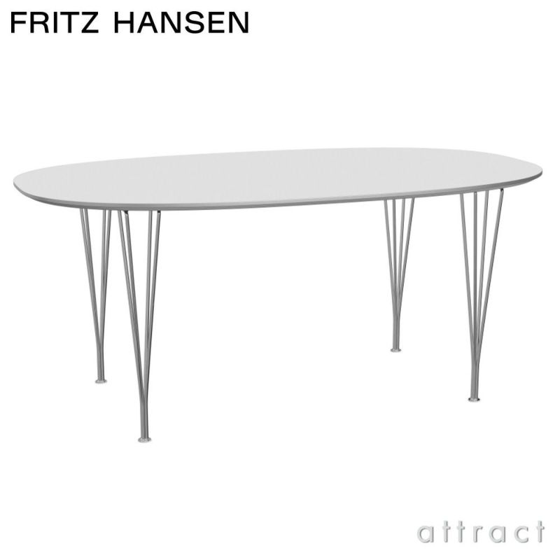 FRITZ HANSEN フリッツ・ハンセン SUPERELLIPSE スーパー楕円テーブル B616 ダイニングテーブル 100×170cm ラミネート天板 カラー：6色 スパンレッグカラー：7色 デザイン：ピート・ハイン、ブルーノ・マットソン