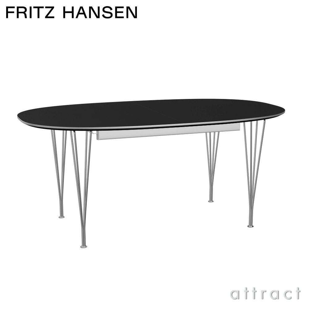 FRITZ HANSEN フリッツ・ハンセン SUPERELLIPSE スーパー楕円テーブル B620 ダイニングテーブル 延長式 100×170-270cm ラミネート天板 カラー：6色 スパンレッグカラー：7色 デザイン：ピート・ハイン、ブルーノ・マットソン